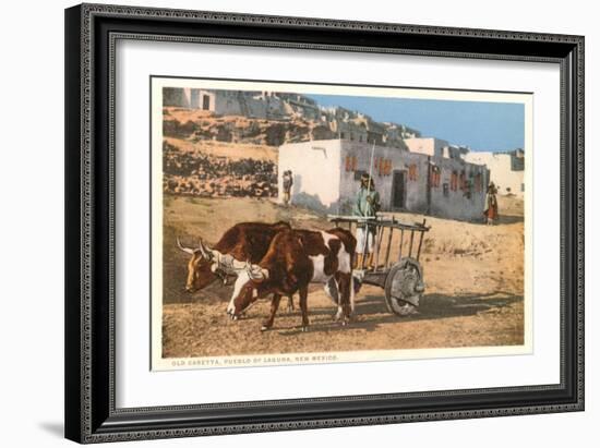 Ox Cart, Laguna Pueblo, New Mexico-null-Framed Art Print