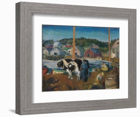 Ox Team, Wharf at Matinicus, 1916-George Wesley Bellows-Framed Giclee Print