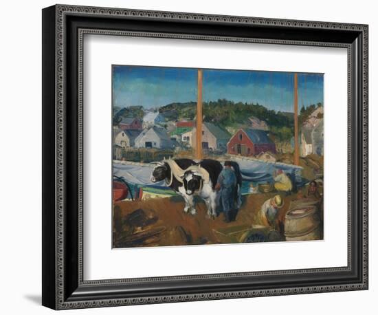 Ox Team, Wharf at Matinicus, 1916-George Wesley Bellows-Framed Giclee Print