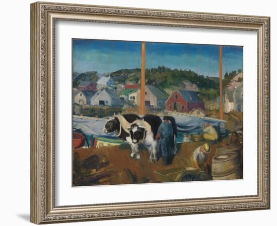 Ox Team, Wharf at Matinicus, 1916-George Wesley Bellows-Framed Giclee Print