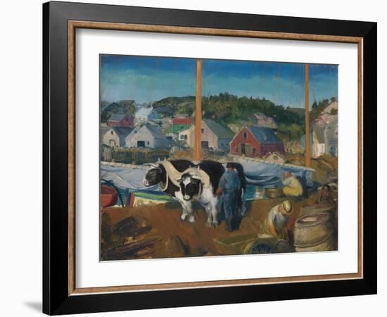 Ox Team, Wharf at Matinicus, 1916-George Wesley Bellows-Framed Giclee Print