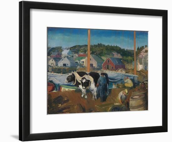 Ox Team, Wharf at Matinicus, 1916-George Wesley Bellows-Framed Giclee Print