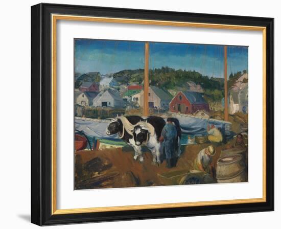 Ox Team, Wharf at Matinicus, 1916-George Wesley Bellows-Framed Giclee Print
