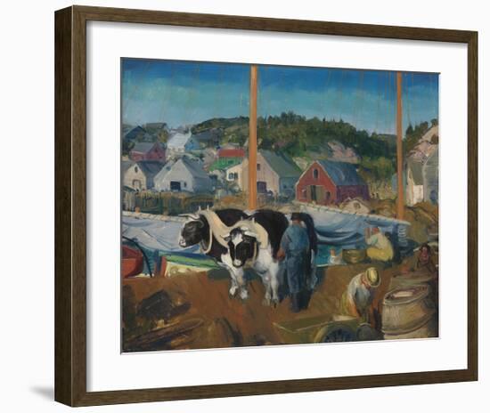 Ox Team, Wharf at Matinicus-George Wesley Bellows-Framed Premium Giclee Print