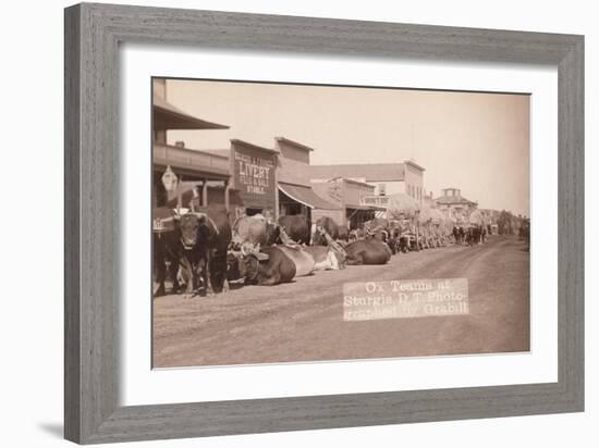 Ox Teams in the Dakota Territory-John C.H. Grabill-Framed Art Print