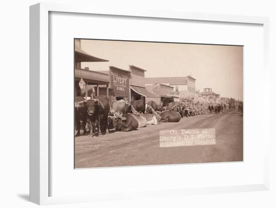 Ox Teams in the Dakota Territory-John C.H. Grabill-Framed Art Print