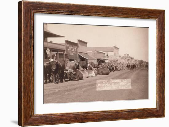 Ox Teams in the Dakota Territory-John C.H. Grabill-Framed Art Print