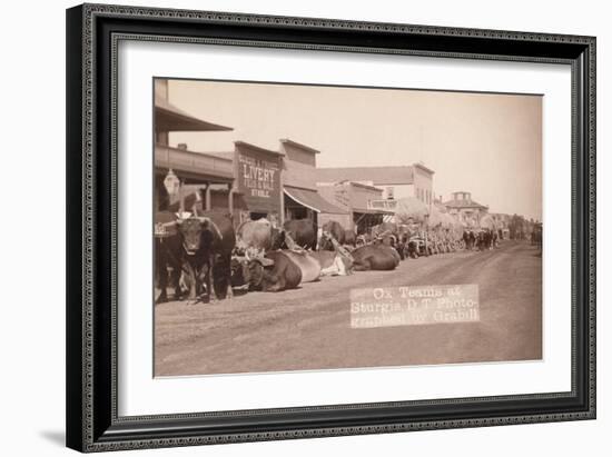 Ox Teams in the Dakota Territory-John C.H. Grabill-Framed Art Print