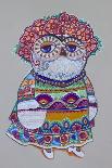 Judaica Folk Owl-Oxana Zaika-Giclee Print