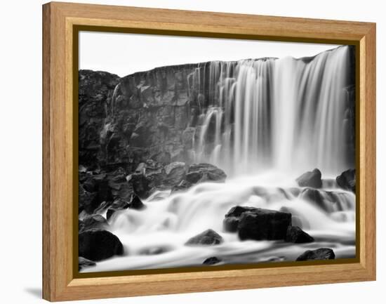 Oxararfoss Waterfall, Pingvellir National Park, Iceland-Nadia Isakova-Framed Premier Image Canvas