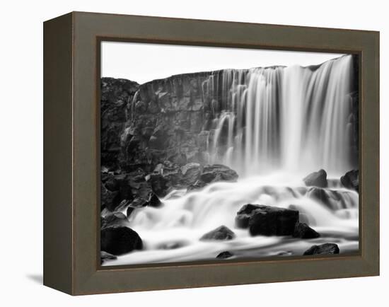 Oxararfoss Waterfall, Pingvellir National Park, Iceland-Nadia Isakova-Framed Premier Image Canvas