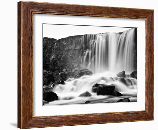 Oxararfoss Waterfall, Pingvellir National Park, Iceland-Nadia Isakova-Framed Photographic Print