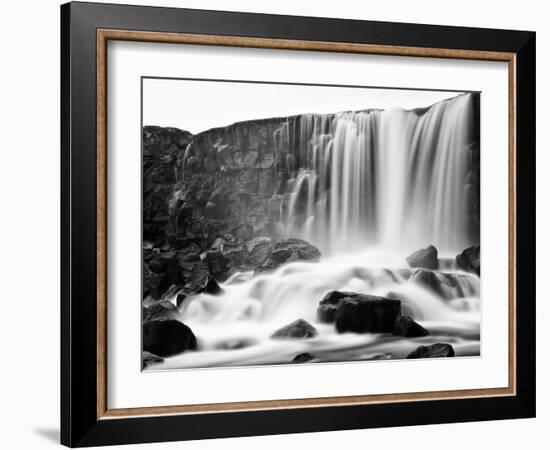 Oxararfoss Waterfall, Pingvellir National Park, Iceland-Nadia Isakova-Framed Photographic Print