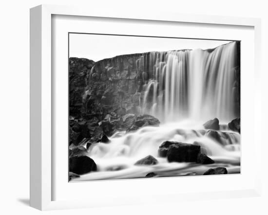 Oxararfoss Waterfall, Pingvellir National Park, Iceland-Nadia Isakova-Framed Photographic Print