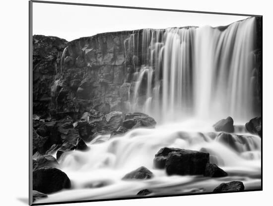 Oxararfoss Waterfall, Pingvellir National Park, Iceland-Nadia Isakova-Mounted Photographic Print