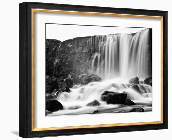 Oxararfoss Waterfall, Pingvellir National Park, Iceland-Nadia Isakova-Framed Photographic Print