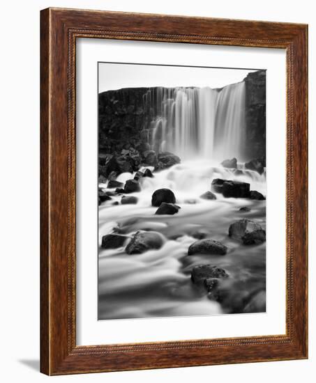 Oxararfoss Waterfall, Pingvellir National Park, Iceland-Nadia Isakova-Framed Photographic Print