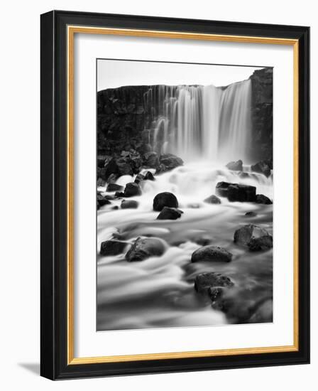 Oxararfoss Waterfall, Pingvellir National Park, Iceland-Nadia Isakova-Framed Photographic Print