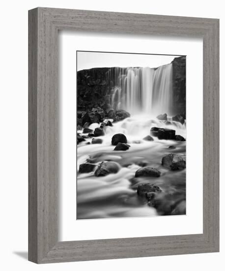 Oxararfoss Waterfall, Pingvellir National Park, Iceland-Nadia Isakova-Framed Photographic Print