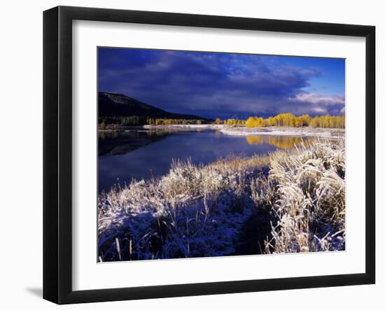 Oxbow Bend at Sunrise, Grand Teton National Park, Wyoming, USA-Rolf Nussbaumer-Framed Photographic Print