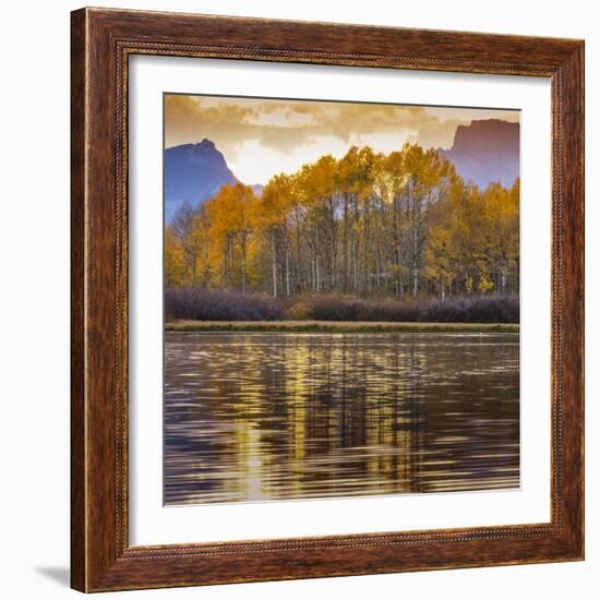 Oxbow bend at sunset, Grand Tetons National Park, Wyoming, USA-Maresa Pryor-Framed Photographic Print