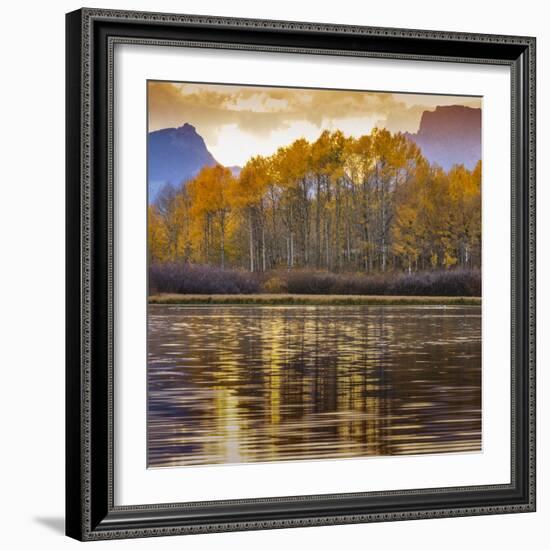 Oxbow bend at sunset, Grand Tetons National Park, Wyoming, USA-Maresa Pryor-Framed Photographic Print