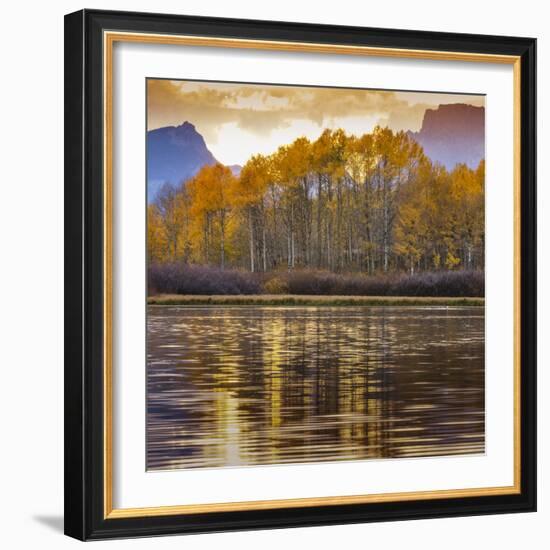 Oxbow bend at sunset, Grand Tetons National Park, Wyoming, USA-Maresa Pryor-Framed Photographic Print