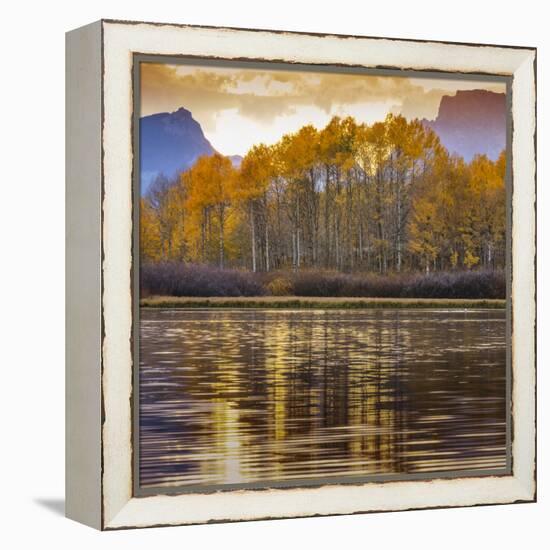 Oxbow bend at sunset, Grand Tetons National Park, Wyoming, USA-Maresa Pryor-Framed Premier Image Canvas