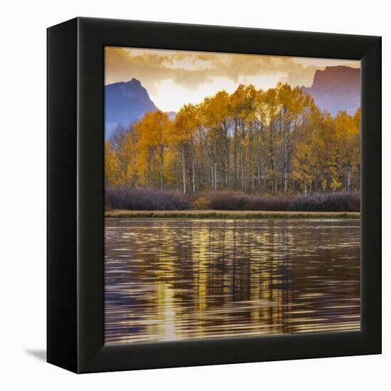 Oxbow bend at sunset, Grand Tetons National Park, Wyoming, USA-Maresa Pryor-Framed Premier Image Canvas