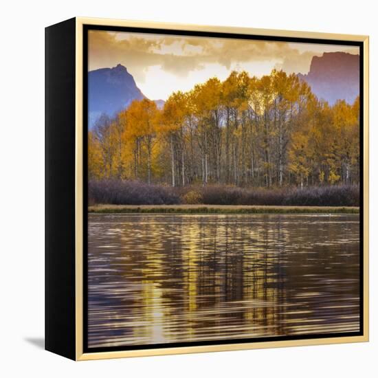 Oxbow bend at sunset, Grand Tetons National Park, Wyoming, USA-Maresa Pryor-Framed Premier Image Canvas