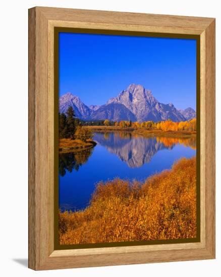 Oxbow Bend Reflecting Mount Moran-Joseph Sohm-Framed Premier Image Canvas