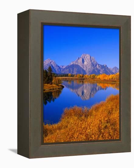 Oxbow Bend Reflecting Mount Moran-Joseph Sohm-Framed Premier Image Canvas