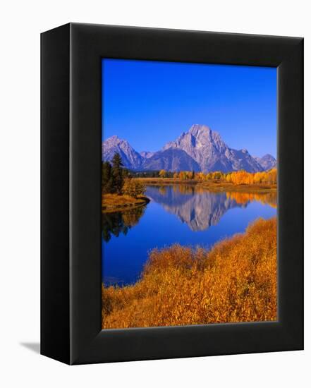 Oxbow Bend Reflecting Mount Moran-Joseph Sohm-Framed Premier Image Canvas