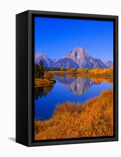 Oxbow Bend Reflecting Mount Moran-Joseph Sohm-Framed Premier Image Canvas