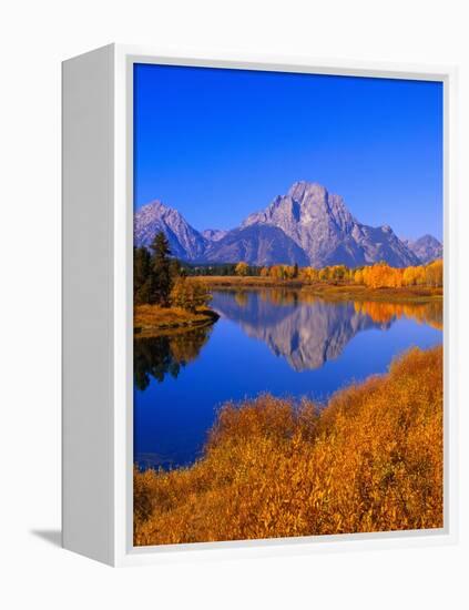 Oxbow Bend Reflecting Mount Moran-Joseph Sohm-Framed Premier Image Canvas