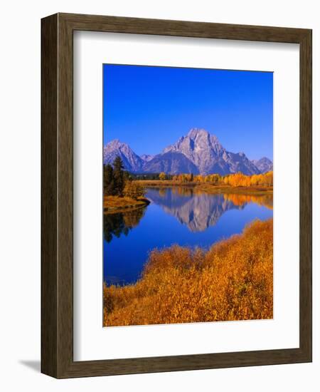 Oxbow Bend Reflecting Mount Moran-Joseph Sohm-Framed Photographic Print