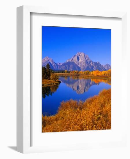 Oxbow Bend Reflecting Mount Moran-Joseph Sohm-Framed Photographic Print