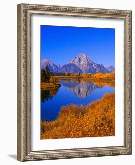 Oxbow Bend Reflecting Mount Moran-Joseph Sohm-Framed Photographic Print