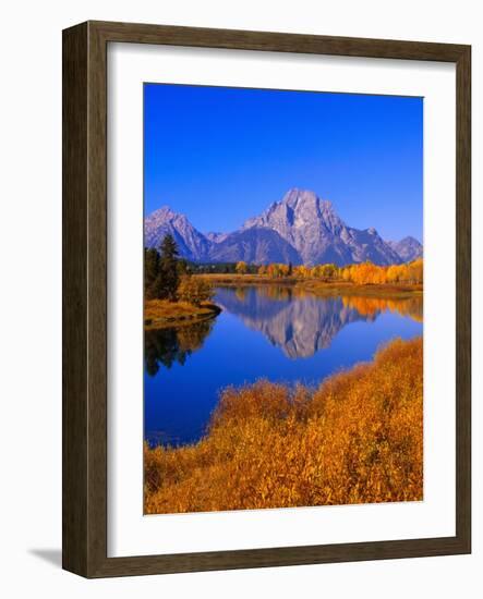 Oxbow Bend Reflecting Mount Moran-Joseph Sohm-Framed Photographic Print