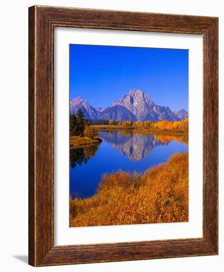 Oxbow Bend Reflecting Mount Moran-Joseph Sohm-Framed Photographic Print