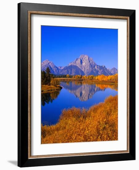 Oxbow Bend Reflecting Mount Moran-Joseph Sohm-Framed Photographic Print