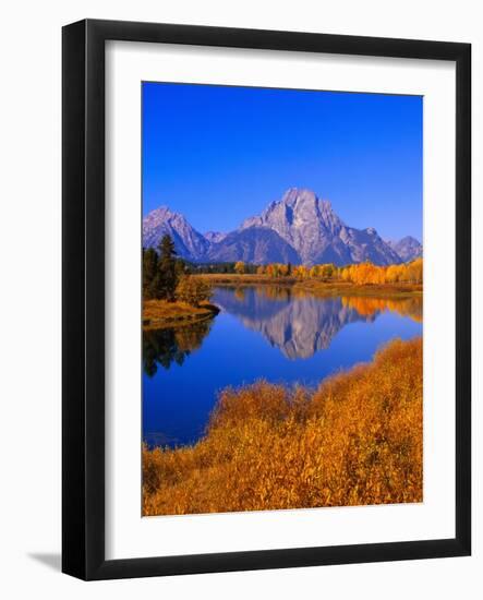 Oxbow Bend Reflecting Mount Moran-Joseph Sohm-Framed Photographic Print