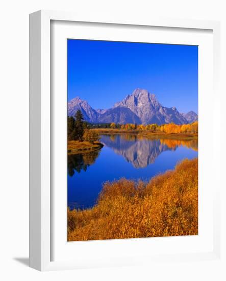 Oxbow Bend Reflecting Mount Moran-Joseph Sohm-Framed Photographic Print