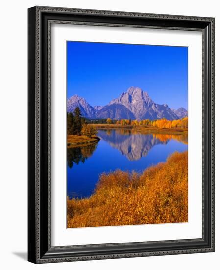 Oxbow Bend Reflecting Mount Moran-Joseph Sohm-Framed Photographic Print