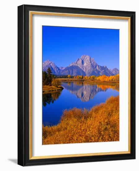 Oxbow Bend Reflecting Mount Moran-Joseph Sohm-Framed Photographic Print