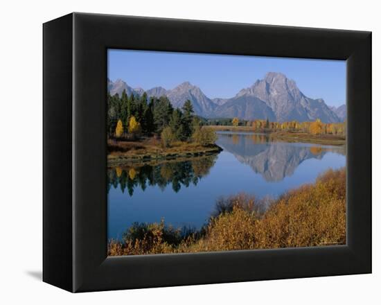 Oxbow Bend, Snake River and Tetons, Grand Tetons National Park, Wyoming, USA-Roy Rainford-Framed Premier Image Canvas