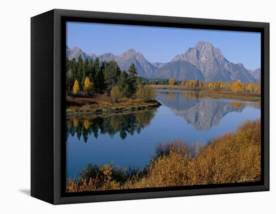 Oxbow Bend, Snake River and Tetons, Grand Tetons National Park, Wyoming, USA-Roy Rainford-Framed Premier Image Canvas