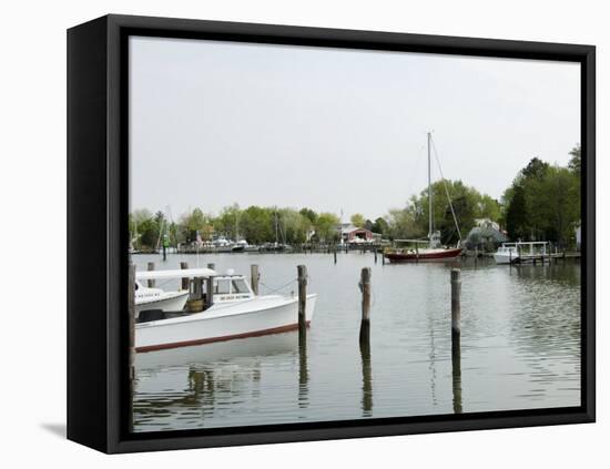 Oxford Bellevue Ferry, Oxford, Talbot County, Tred Avon River, Chesapeake Bay Area, Maryland, USA-Robert Harding-Framed Premier Image Canvas