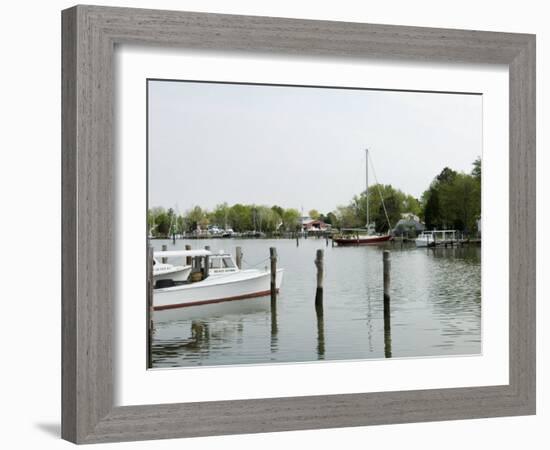 Oxford Bellevue Ferry, Oxford, Talbot County, Tred Avon River, Chesapeake Bay Area, Maryland, USA-Robert Harding-Framed Photographic Print