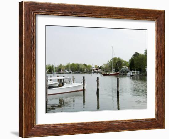 Oxford Bellevue Ferry, Oxford, Talbot County, Tred Avon River, Chesapeake Bay Area, Maryland, USA-Robert Harding-Framed Photographic Print